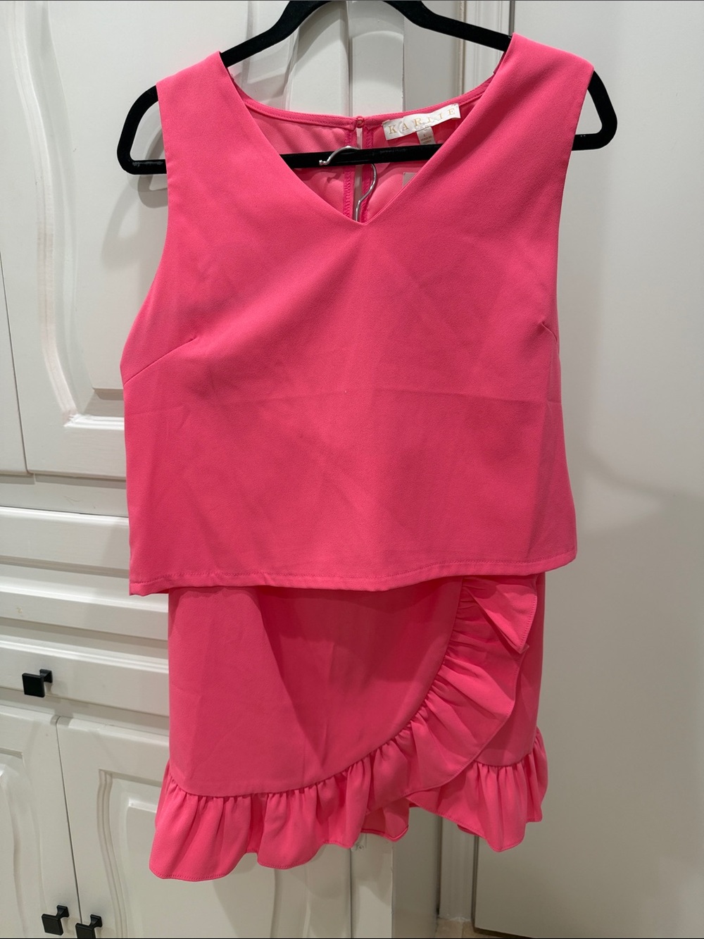 Karlie Hot Pink Ruffled Skirt Set